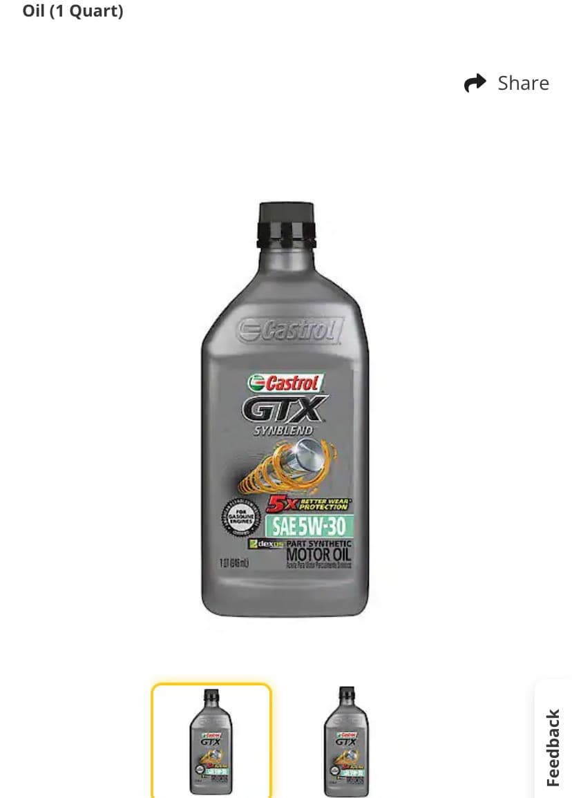 Oil change service $64.99